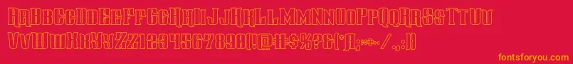 Шрифт gentlemancallerout – оранжевые шрифты на красном фоне