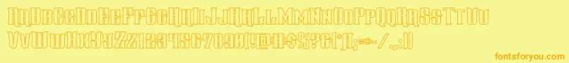 gentlemancallerout Font – Orange Fonts on Yellow Background