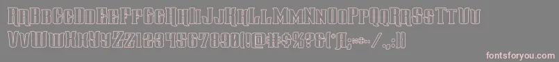 gentlemancallerout Font – Pink Fonts on Gray Background