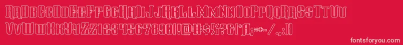 Шрифт gentlemancallerout – розовые шрифты на красном фоне