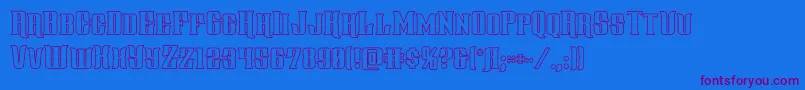 gentlemancallerout Font – Purple Fonts on Blue Background
