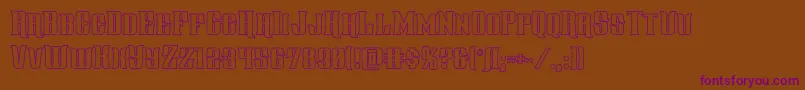 gentlemancallerout Font – Purple Fonts on Brown Background