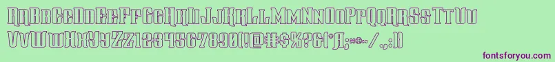 gentlemancallerout Font – Purple Fonts on Green Background