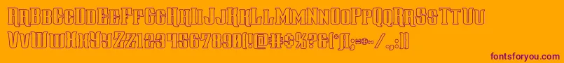 Шрифт gentlemancallerout – фиолетовые шрифты на оранжевом фоне