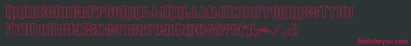 gentlemancallerout Font – Red Fonts on Black Background