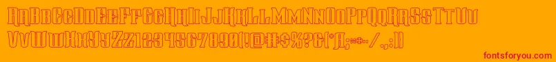 Шрифт gentlemancallerout – красные шрифты на оранжевом фоне