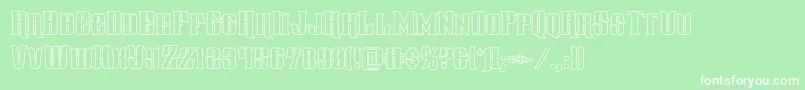 Шрифт gentlemancallerout – белые шрифты на зелёном фоне