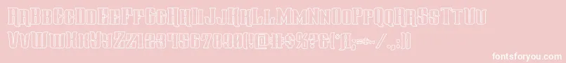 Шрифт gentlemancallerout – белые шрифты на розовом фоне