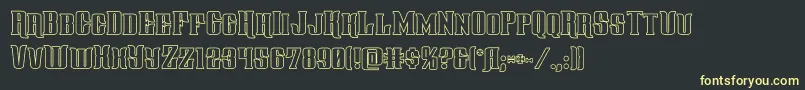 gentlemancallerout Font – Yellow Fonts on Black Background