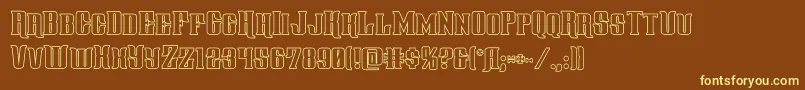 gentlemancallerout Font – Yellow Fonts on Brown Background