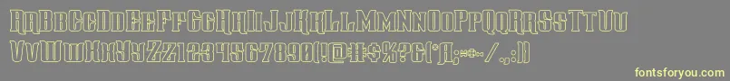 gentlemancallerout Font – Yellow Fonts on Gray Background