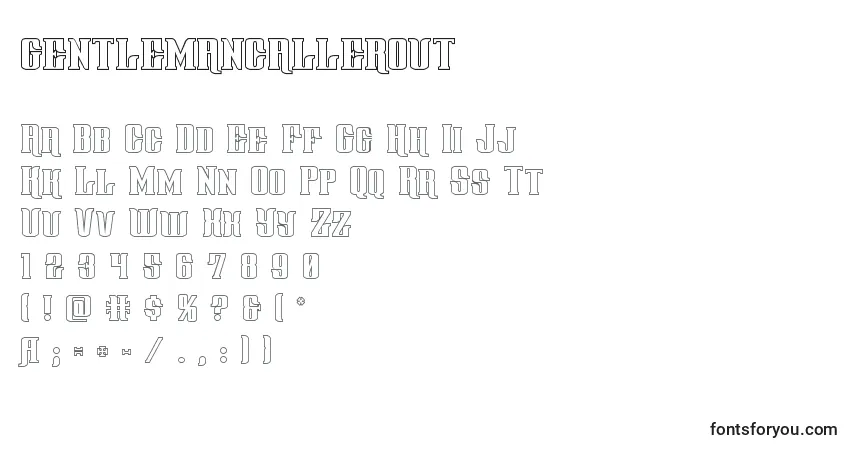 Gentlemancallerout (127818)フォント–アルファベット、数字、特殊文字
