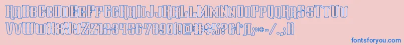 gentlemancallerout Font – Blue Fonts on Pink Background