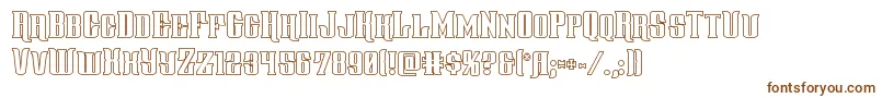 gentlemancallerout-Schriftart – Braune Schriften auf weißem Hintergrund