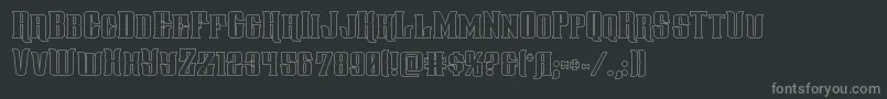 gentlemancallerout-Schriftart – Graue Schriften auf schwarzem Hintergrund