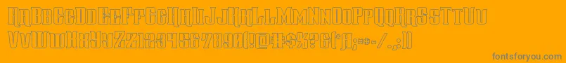 Fonte gentlemancallerout – fontes cinzas em um fundo laranja