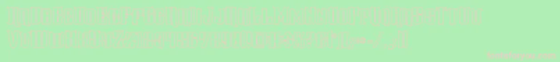 gentlemancallerout-Schriftart – Rosa Schriften auf grünem Hintergrund