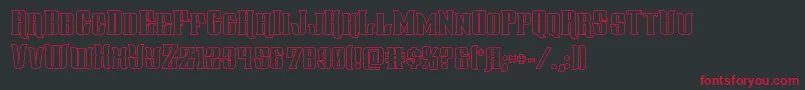 gentlemancallerout Font – Red Fonts on Black Background
