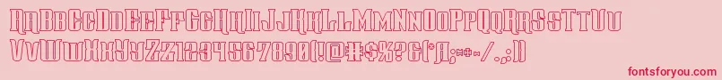 gentlemancallerout-Schriftart – Rote Schriften auf rosa Hintergrund