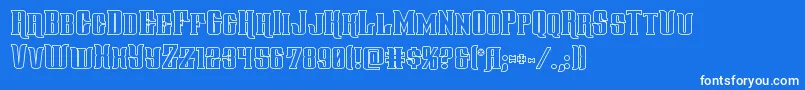 gentlemancallerout Font – White Fonts on Blue Background