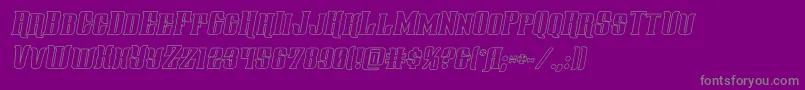 gentlemancalleroutital Font – Gray Fonts on Purple Background