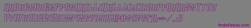 gentlemancalleroutital Font – Purple Fonts on Gray Background