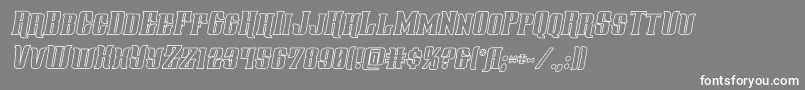 gentlemancalleroutital Font – White Fonts on Gray Background
