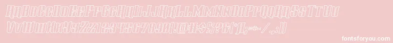 gentlemancalleroutital Font – White Fonts on Pink Background