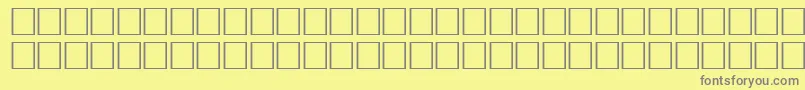 MurmanskfwfRegular-fontti – harmaat kirjasimet keltaisella taustalla