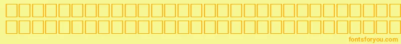 MurmanskfwfRegular-fontti – oranssit fontit keltaisella taustalla