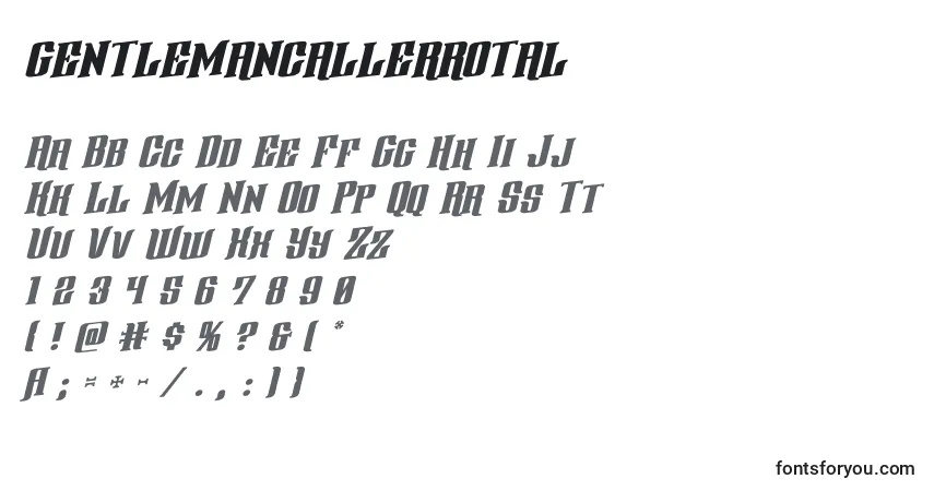 Gentlemancallerrotal (127821)フォント–アルファベット、数字、特殊文字