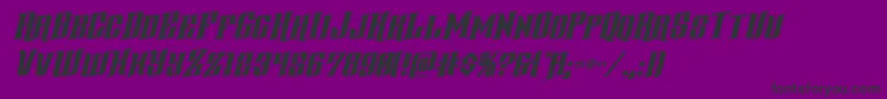 Шрифт gentlemancallerrotal – чёрные шрифты на фиолетовом фоне