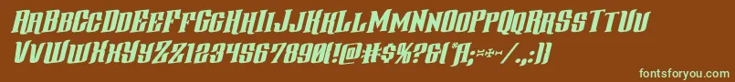 gentlemancallerrotal Font – Green Fonts on Brown Background