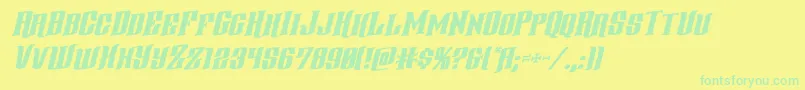 gentlemancallerrotal Font – Green Fonts on Yellow Background