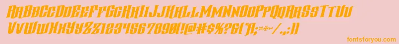 gentlemancallerrotal Font – Orange Fonts on Pink Background