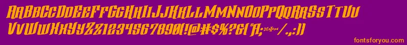 gentlemancallerrotal Font – Orange Fonts on Purple Background