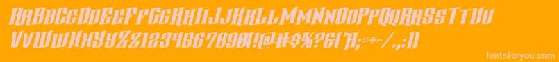 gentlemancallerrotal Font – Pink Fonts on Orange Background