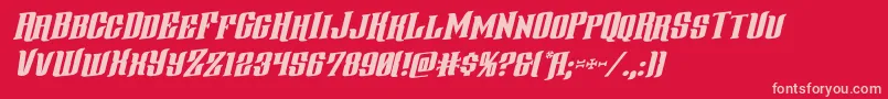 gentlemancallerrotal Font – Pink Fonts on Red Background