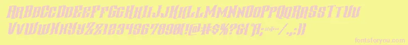 gentlemancallerrotal Font – Pink Fonts on Yellow Background