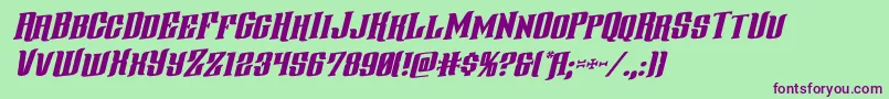 gentlemancallerrotal Font – Purple Fonts on Green Background