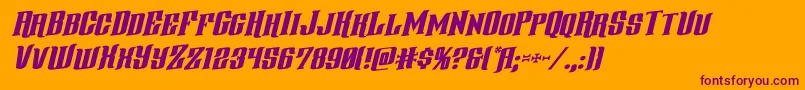gentlemancallerrotal Font – Purple Fonts on Orange Background