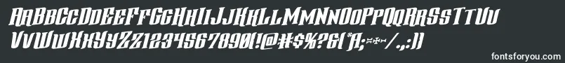 gentlemancallerrotal Font – White Fonts on Black Background