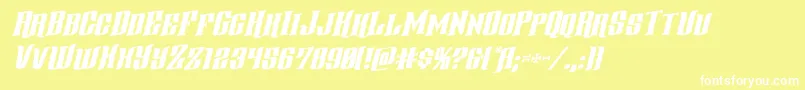 gentlemancallerrotal Font – White Fonts on Yellow Background
