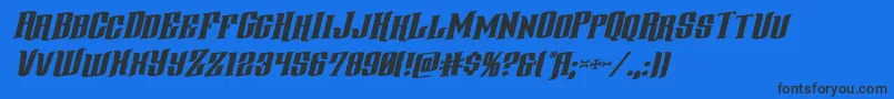 gentlemancallerrotal Font – Black Fonts on Blue Background