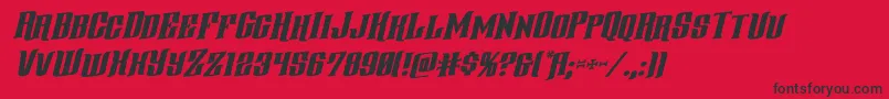 gentlemancallerrotal Font – Black Fonts on Red Background