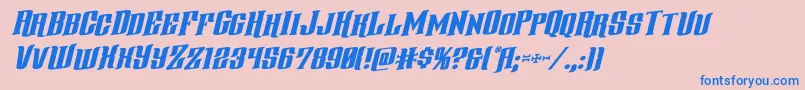 gentlemancallerrotal Font – Blue Fonts on Pink Background