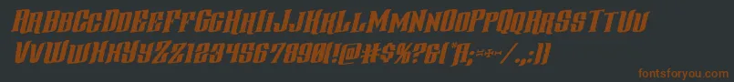 gentlemancallerrotal Font – Brown Fonts on Black Background