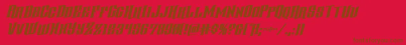 gentlemancallerrotal Font – Brown Fonts on Red Background