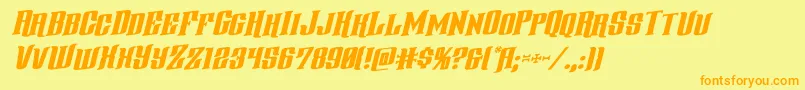gentlemancallerrotal Font – Orange Fonts on Yellow Background