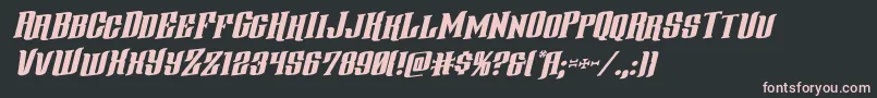 gentlemancallerrotal Font – Pink Fonts on Black Background